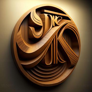 3D model Kakka singular of the Punjabi letter K (STL)